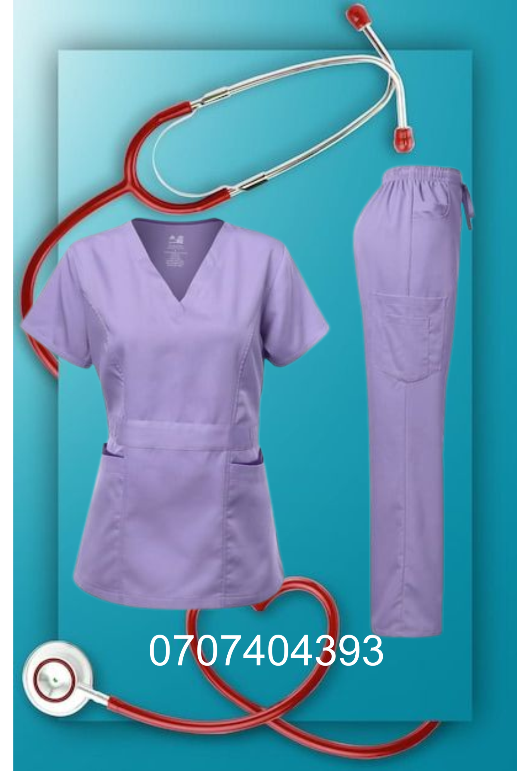 Purple Medical Scrubs for Doctors Nurses and Health Hospital Uniforms Stretch V-Neck Scrub