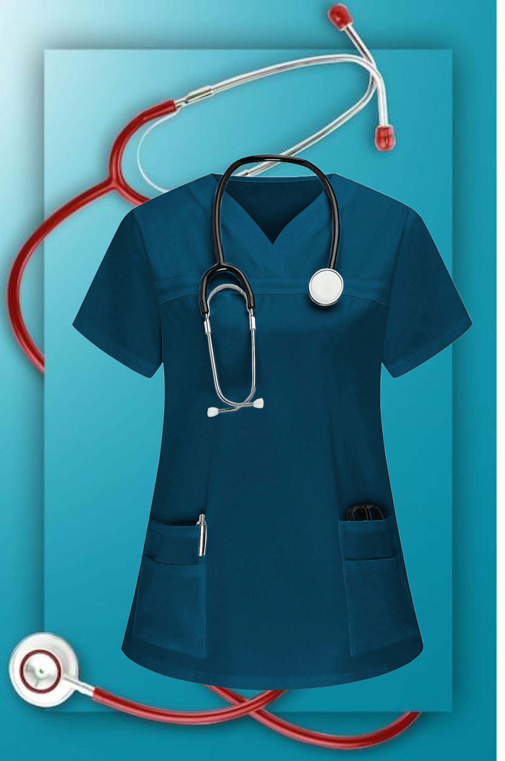 Parliament Green Medical scrub Top